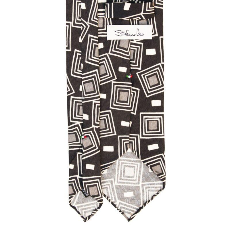 INTERLOCKING CUBE MOTIFS PRINTED JACQUARD WOVEN SILK - Image 2