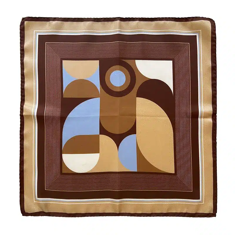 Retro Fusion Printed Silk Pocket Square By Stefano Cau