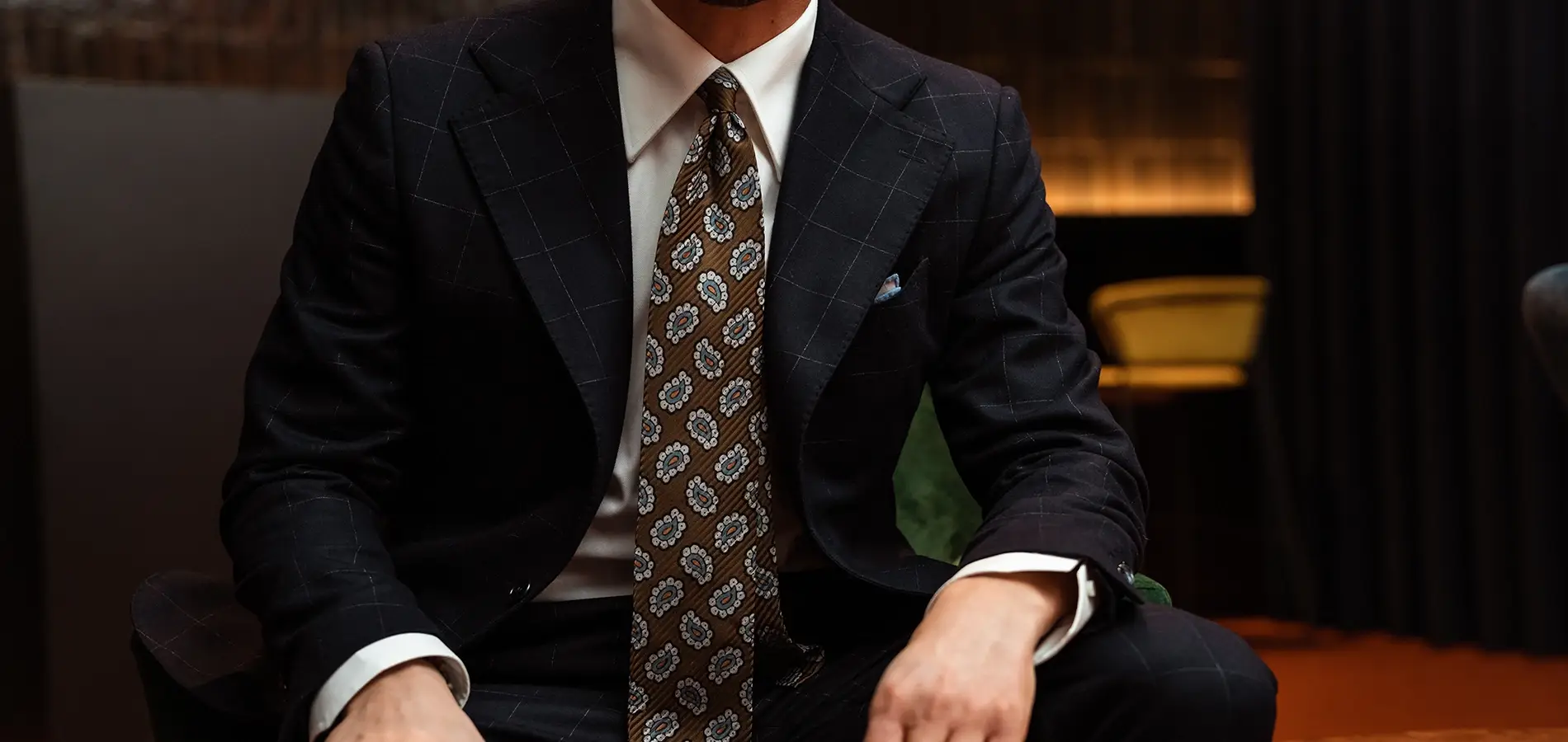 Luxury printed silk tie